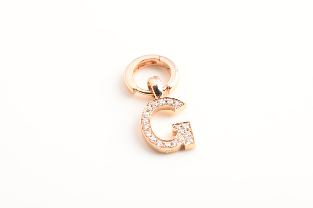 diamond letter earrings