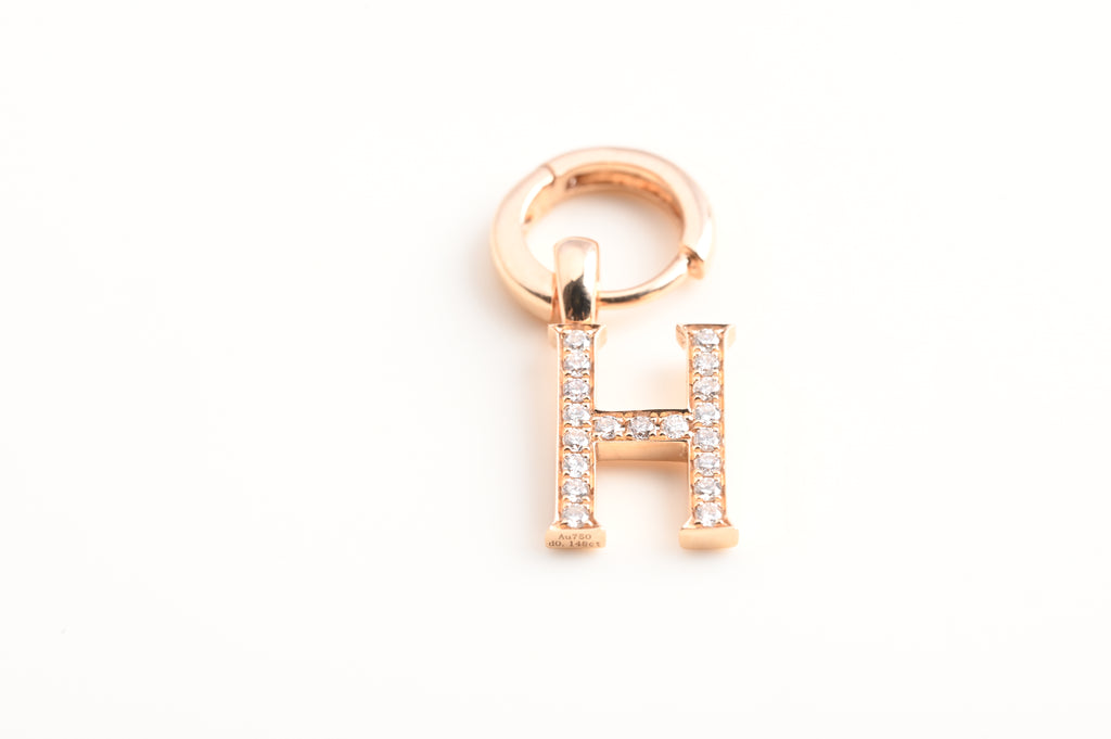 diamond letter earrings