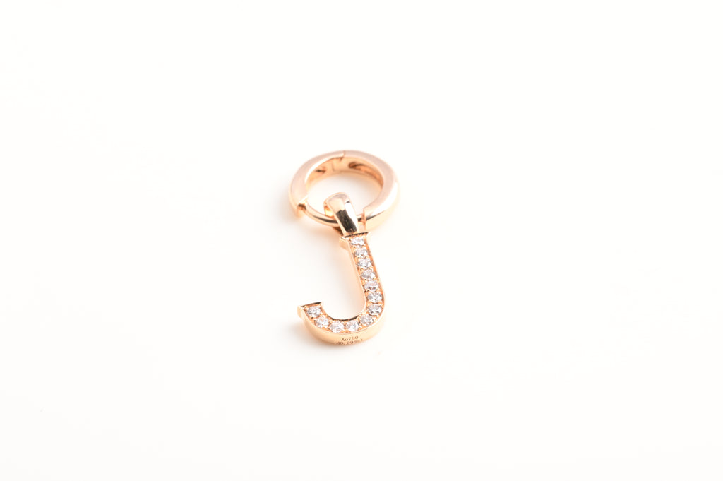 diamond letter earrings