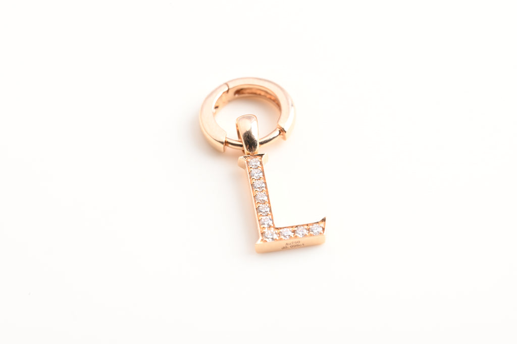 diamond letter earrings