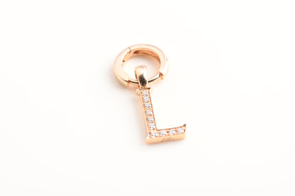 diamond letter earrings
