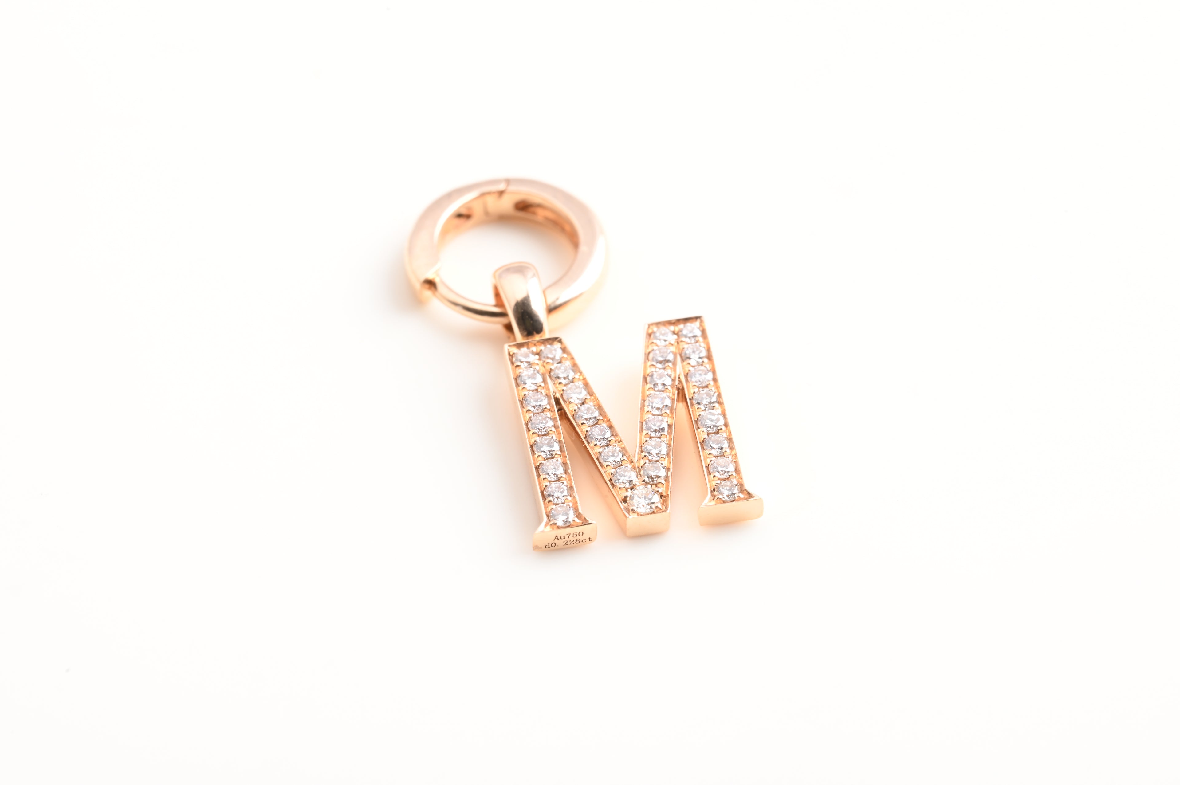 diamond letter earrings