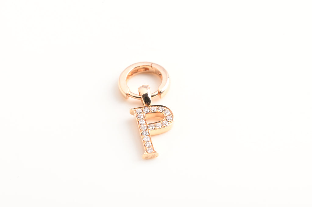 diamond letter earrings