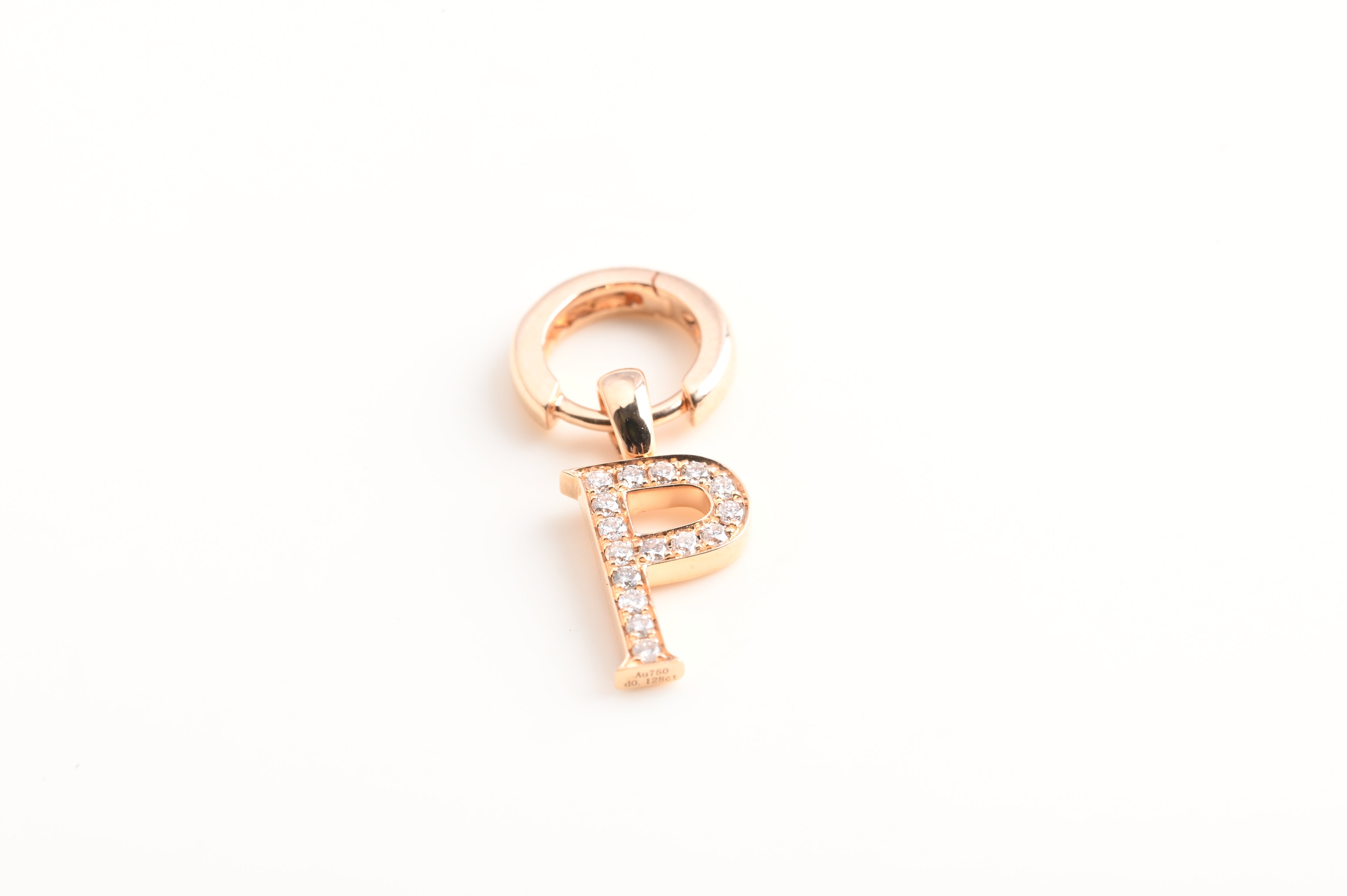 diamond letter earrings