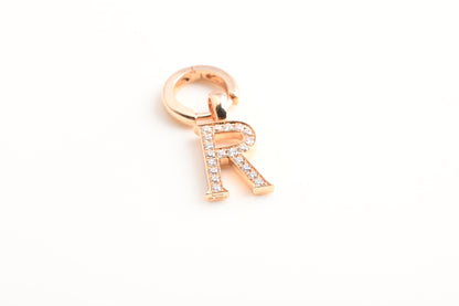 diamond letter earrings