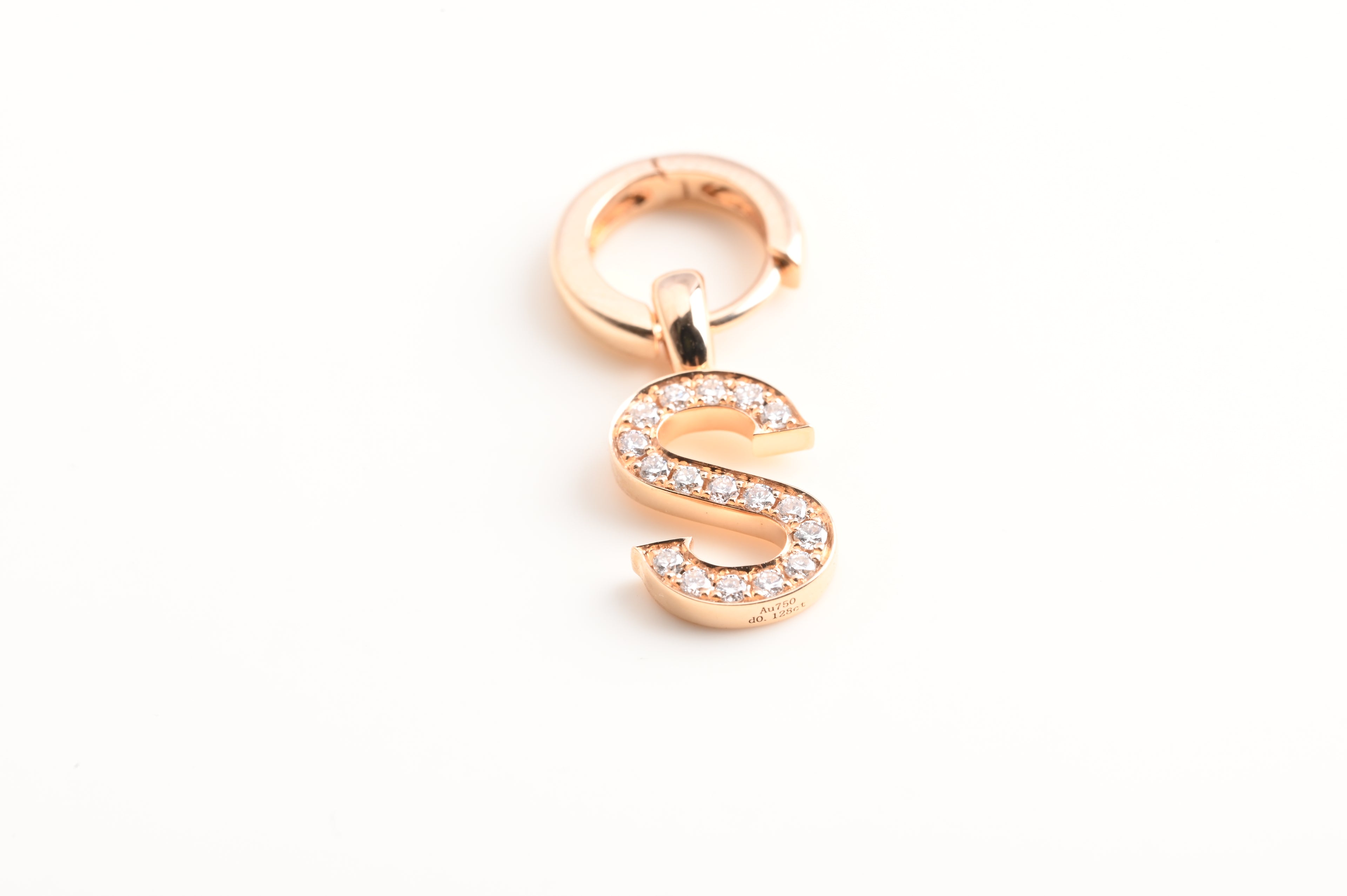 diamond letter earrings