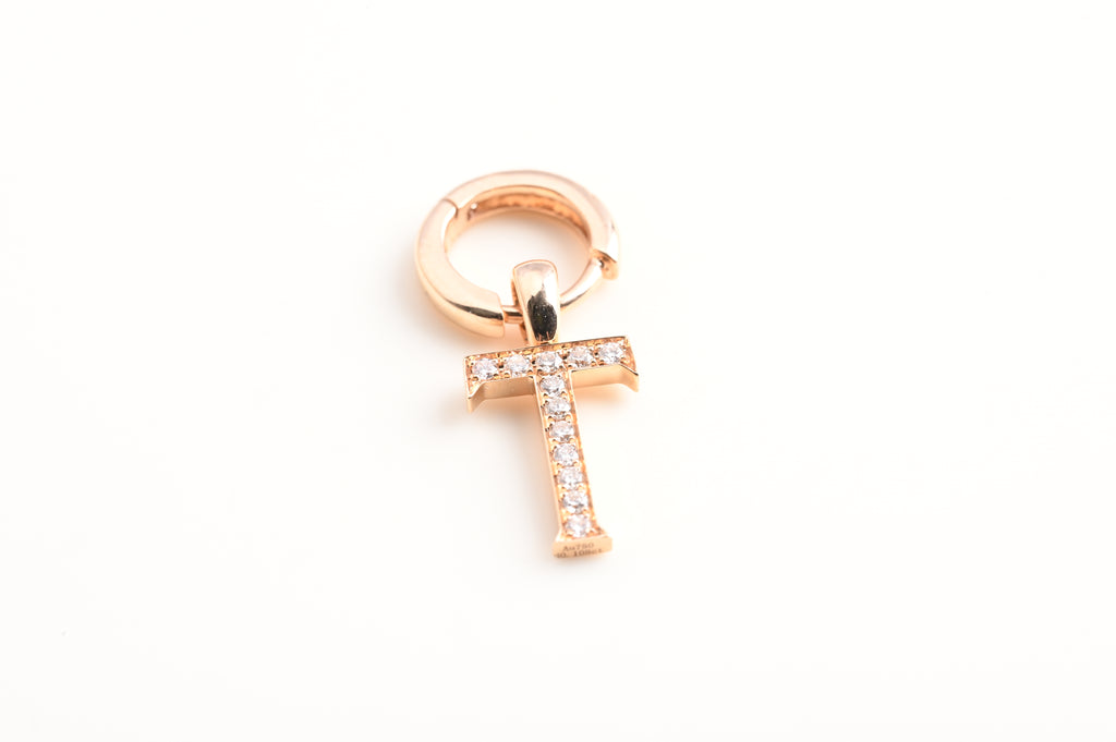 diamond letter earrings