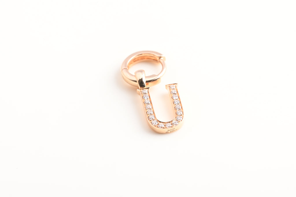 diamond letter earrings