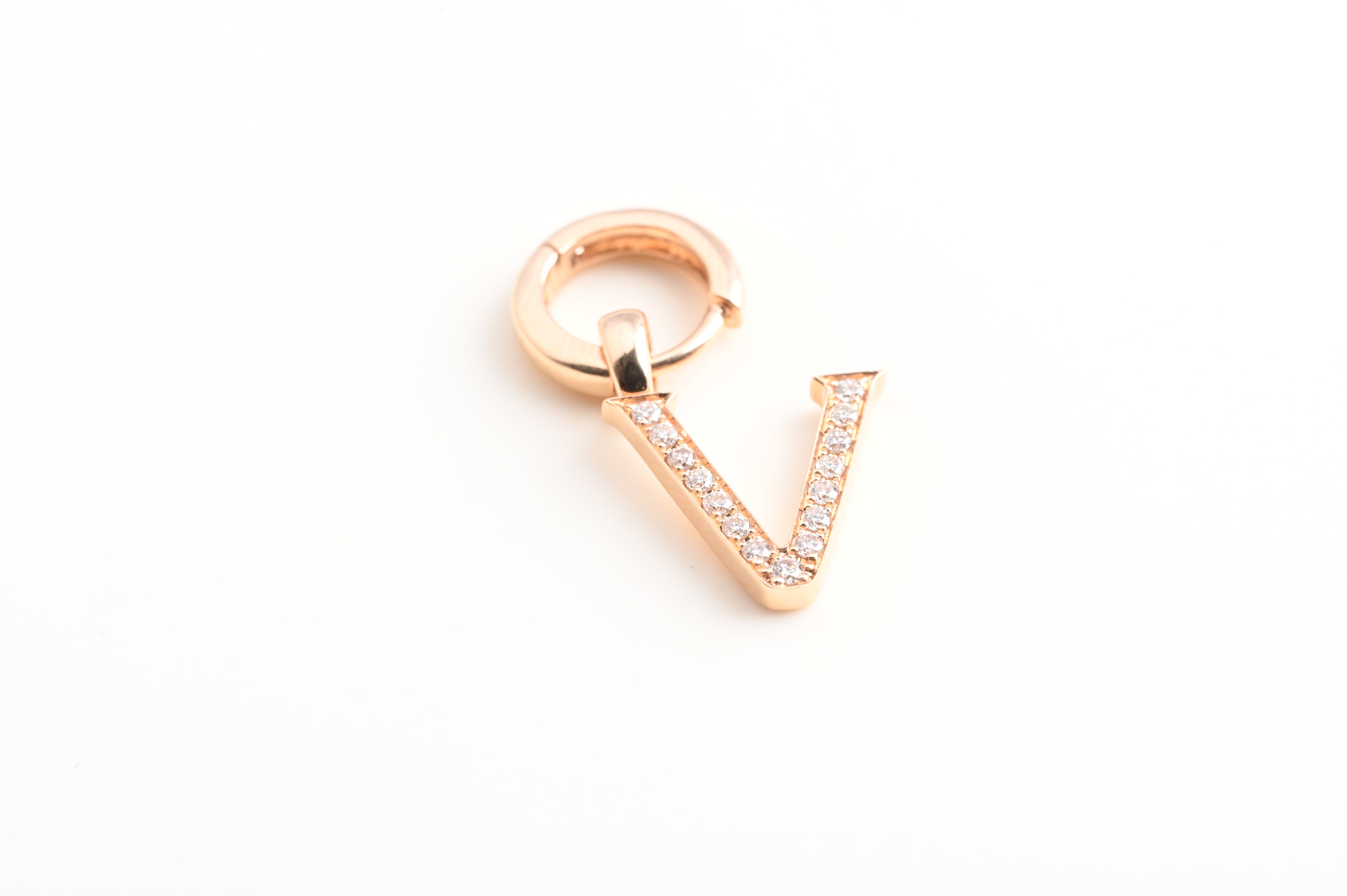 diamond letter earrings