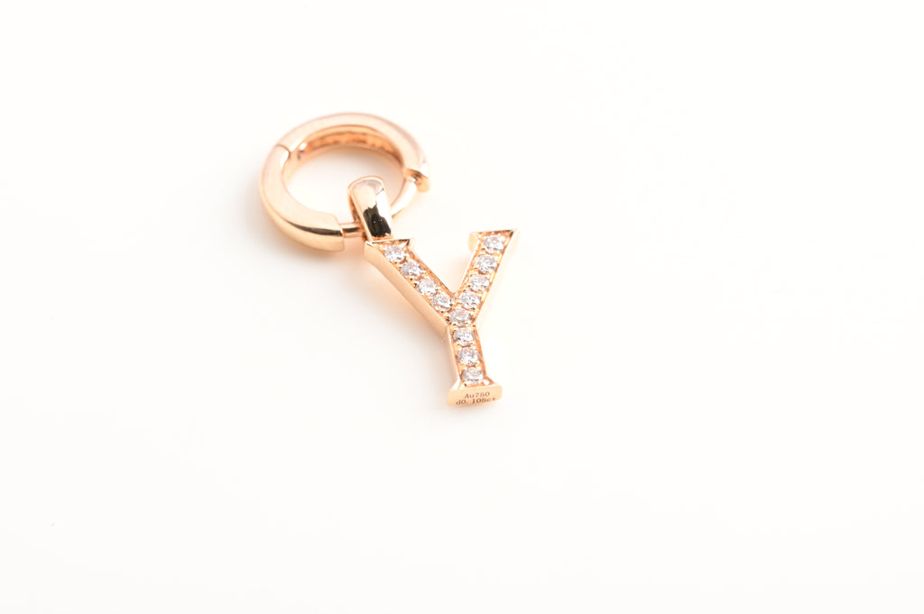 diamond letter earrings