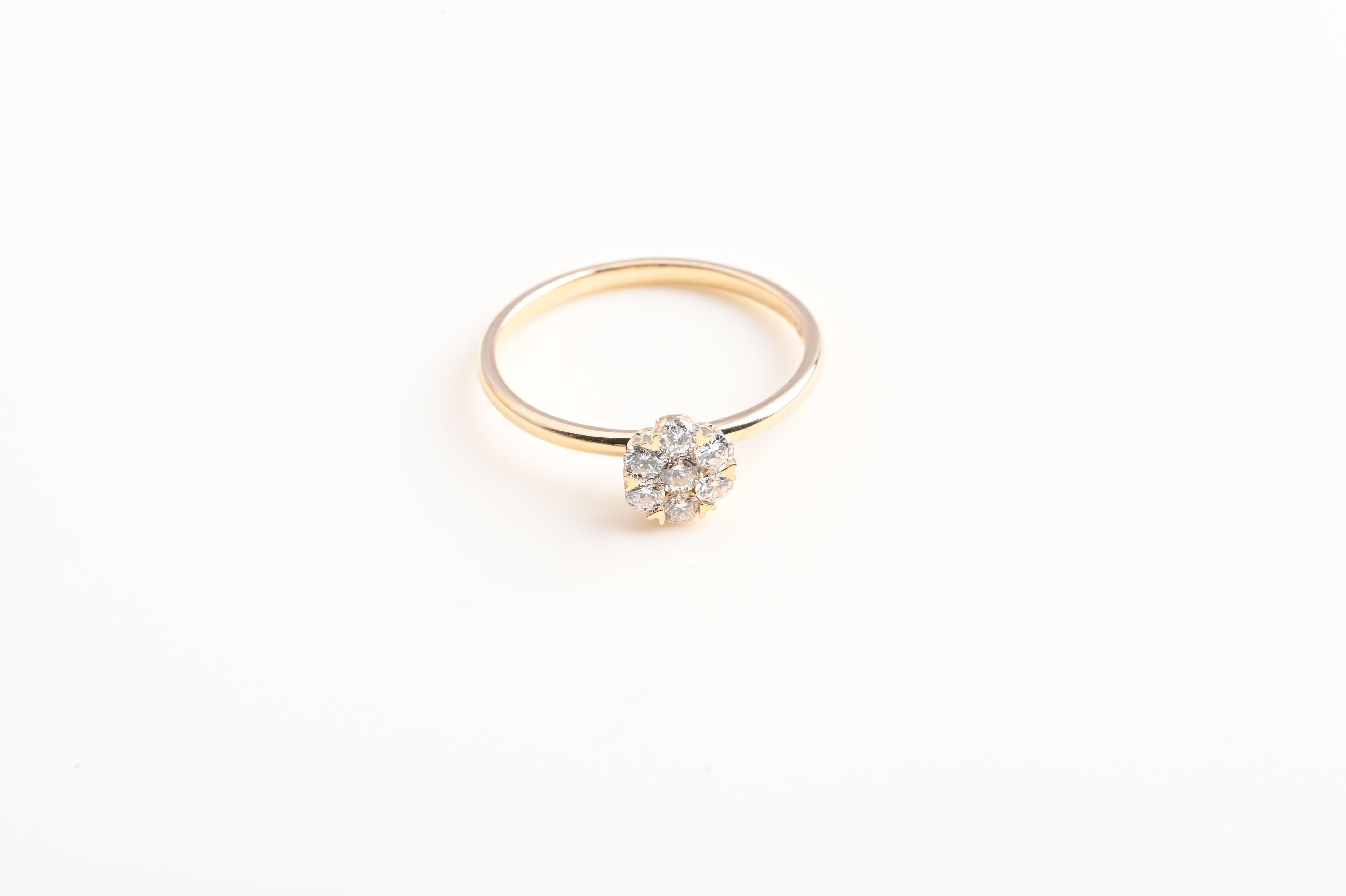 14K Gold Diamond Halo Ring