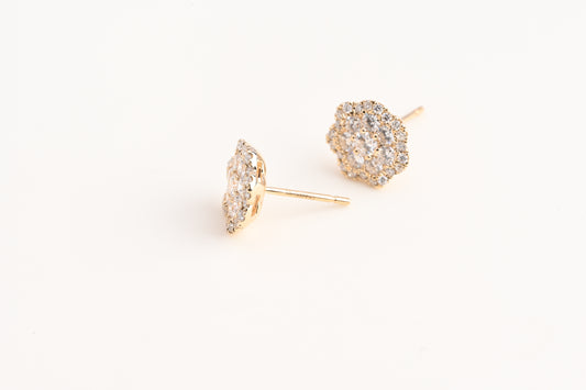 floral earring studs