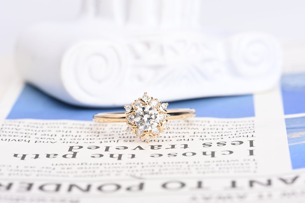 Diamantring med fortryllet fyrværkeri