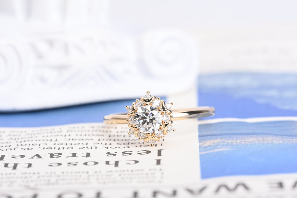 Diamantring med fortryllet fyrværkeri