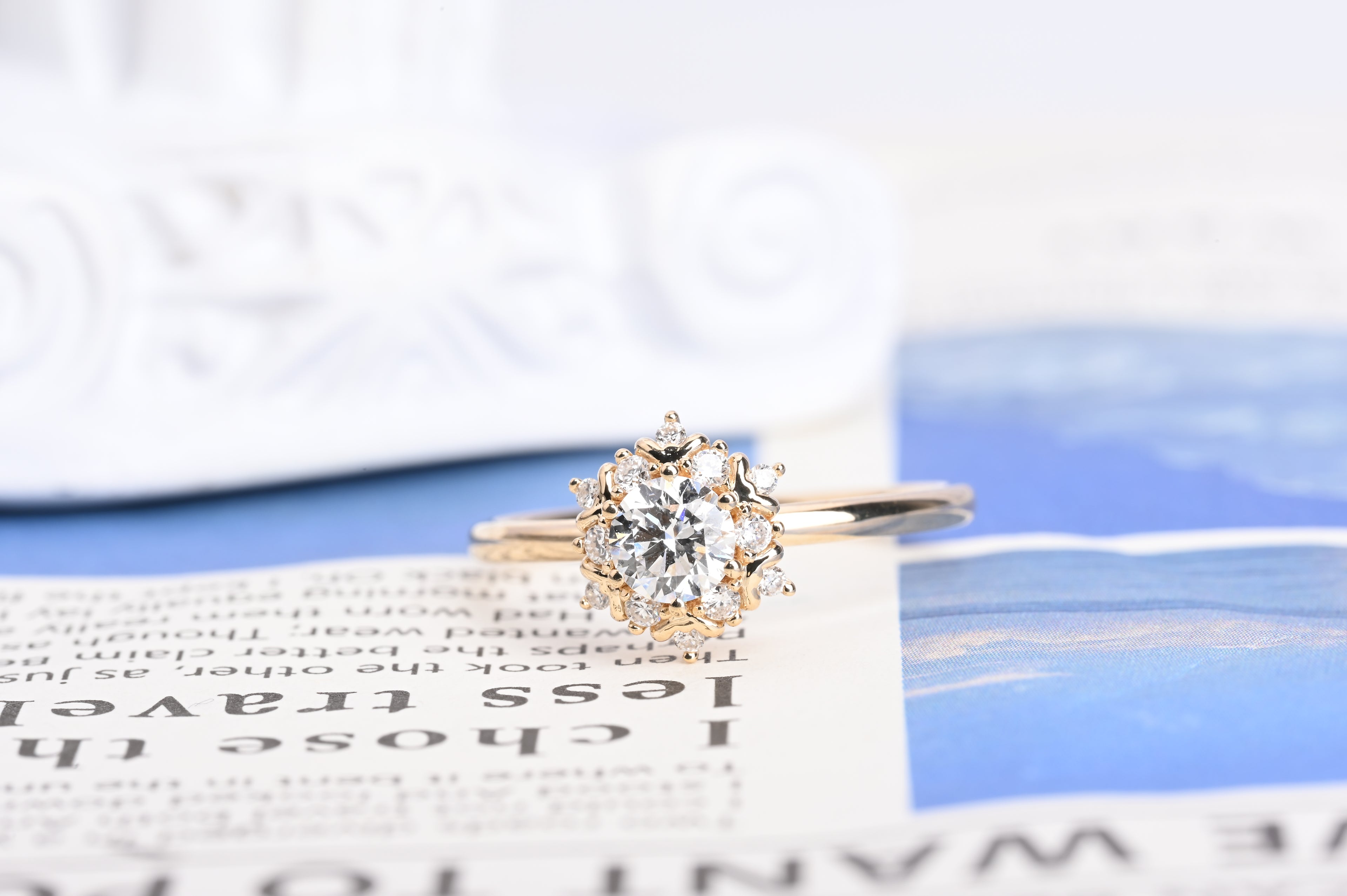 Diamantring med fortryllet fyrværkeri