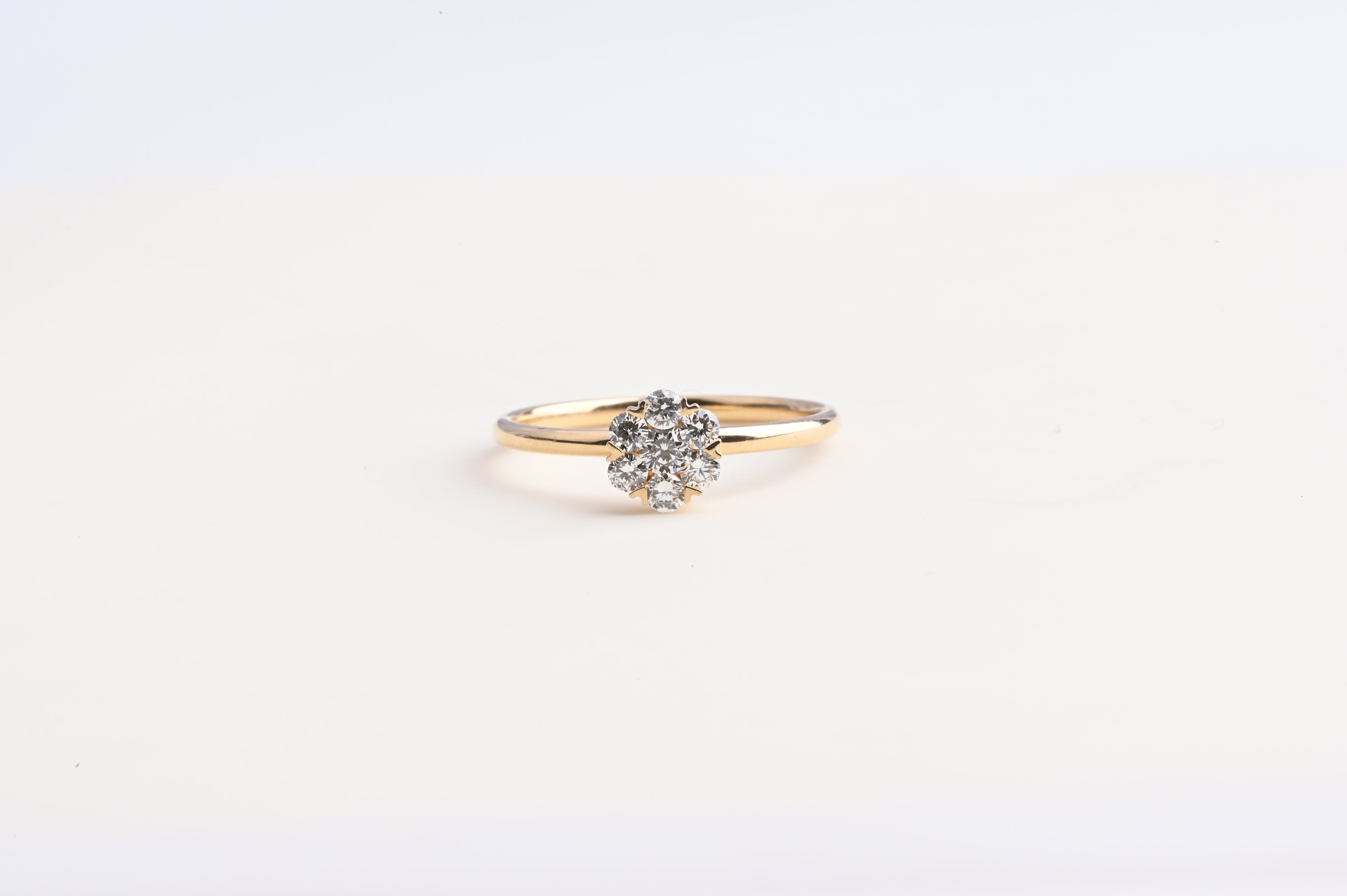 14K Gold Diamond Halo Ring