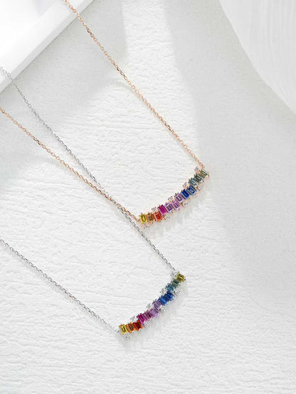 Rainbow Baguette Gemstone Smile Jewelry Set – Wholesale yuepenggold