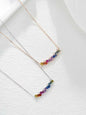 Rainbow Baguette Gemstone Smile Jewelry Set – Wholesale yuepenggold
