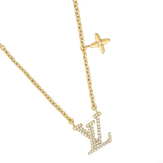 Yuepeng L Classic logo necklace