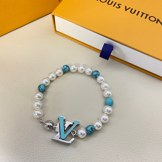 LUMIÈRE  | L Enamel Pearl Bracelet