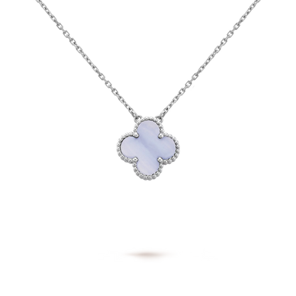 Purple chalcedony necklace