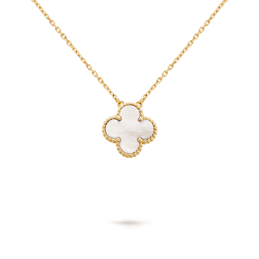 White mop necklace