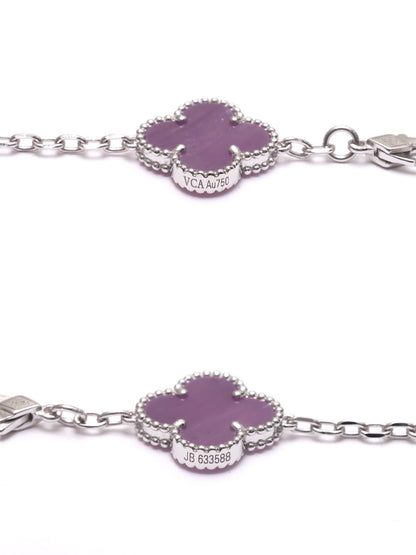 Natural violet mother-of-pearl bracelet